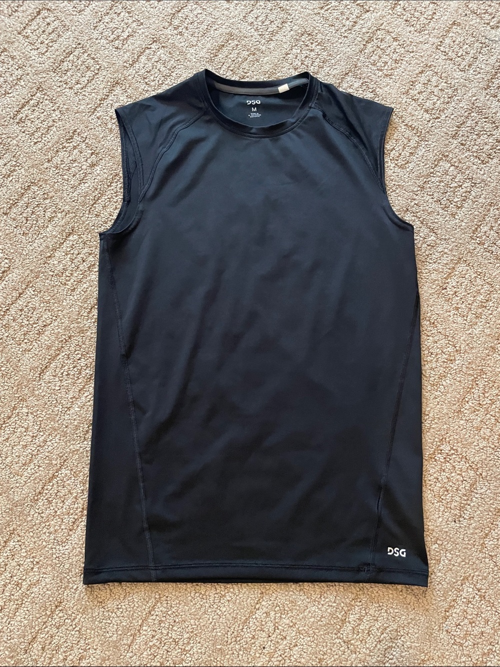DSG Men’s Black Sleeveless Athletic Tank Top